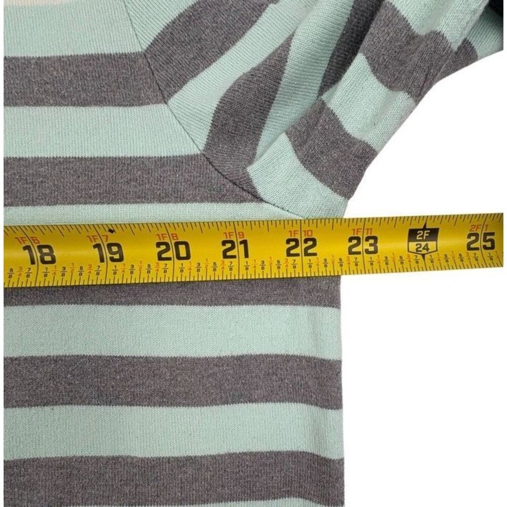 Talbots Authentic Boat Neck Tee Mixed Stripe 100% Cotton Weekend 3/4 Sleeve XL - Picture 7 of 10
